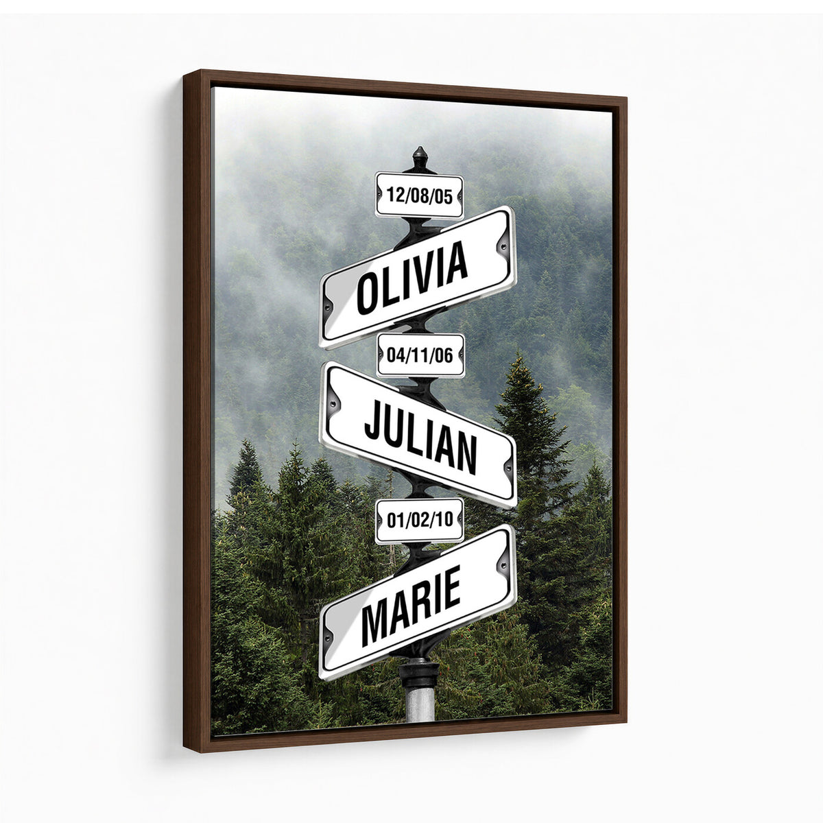 78367502-_Poster-30x20 - Personalized Street Sign Canvas Wall Art, Custom Family Names Signpost Print