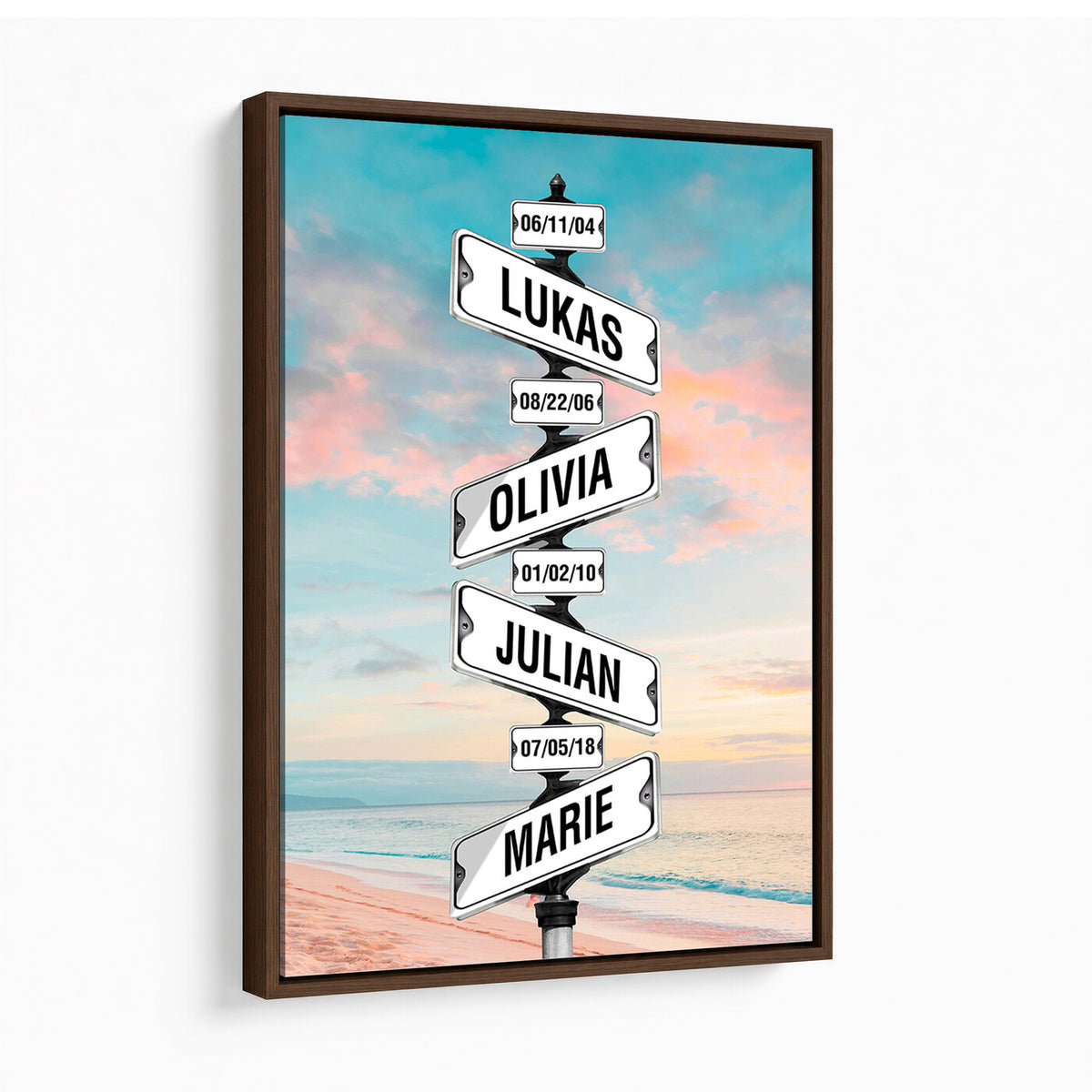 79027171-_Poster-30x20 - Personalized Street Sign Canvas Wall Art, Custom Family Names Signpost Print