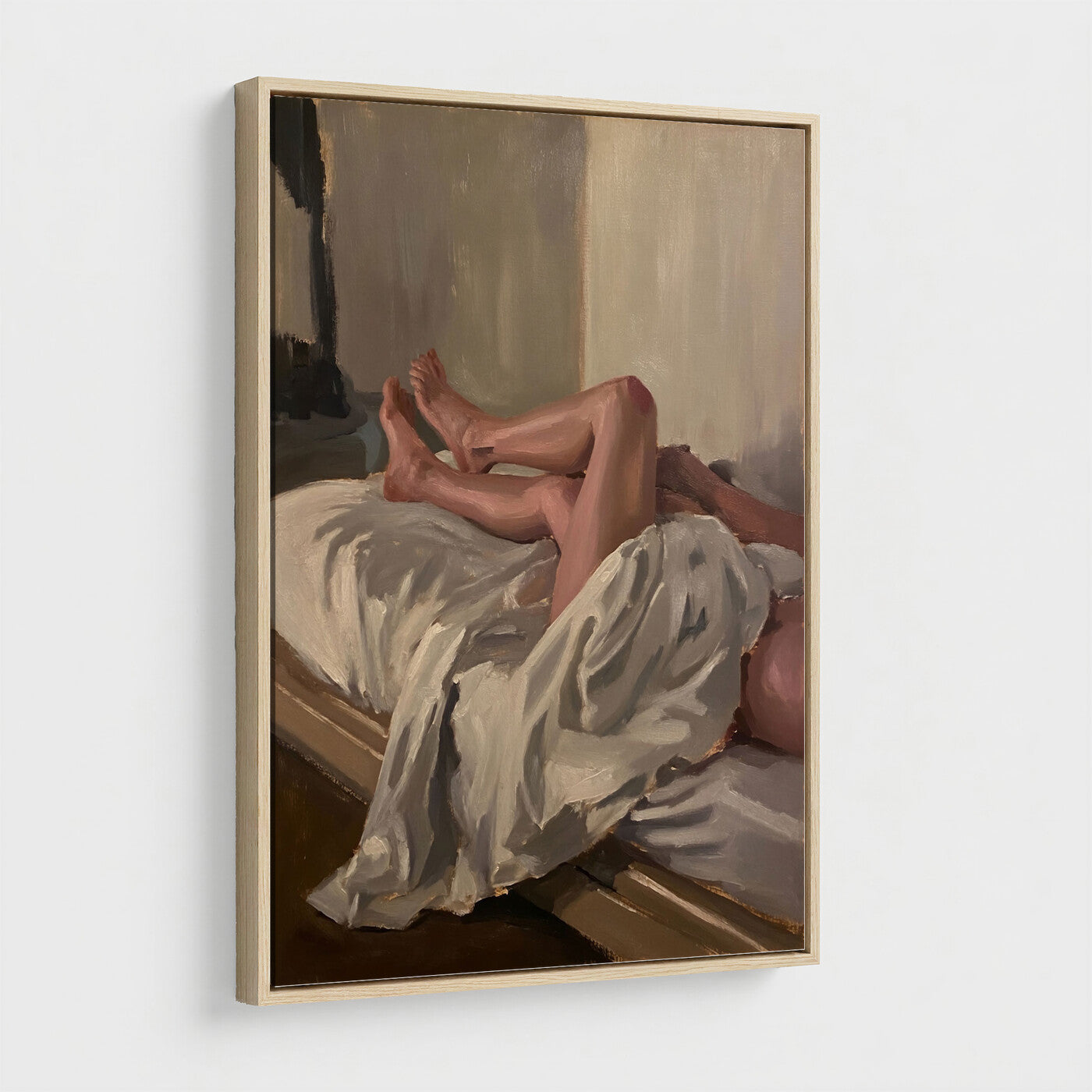 32200836-MGV-CV-24X36 - Gay Love in Bed Wall Art Canvas Print - Mood Impressionist Oil Painting Fine Art