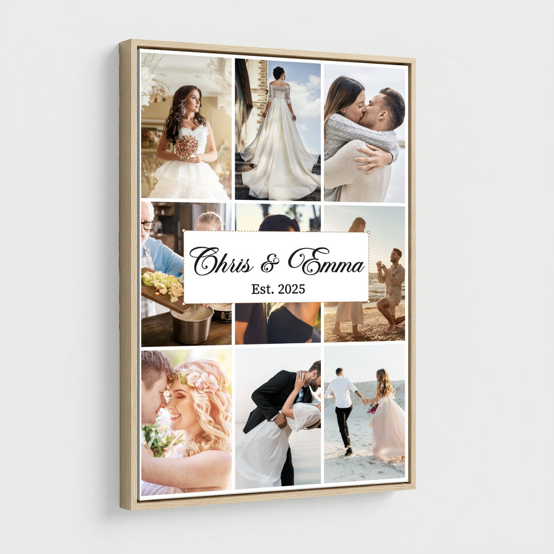 Custom Photo Collage Canvas Print, Personalized Picture Wall Art