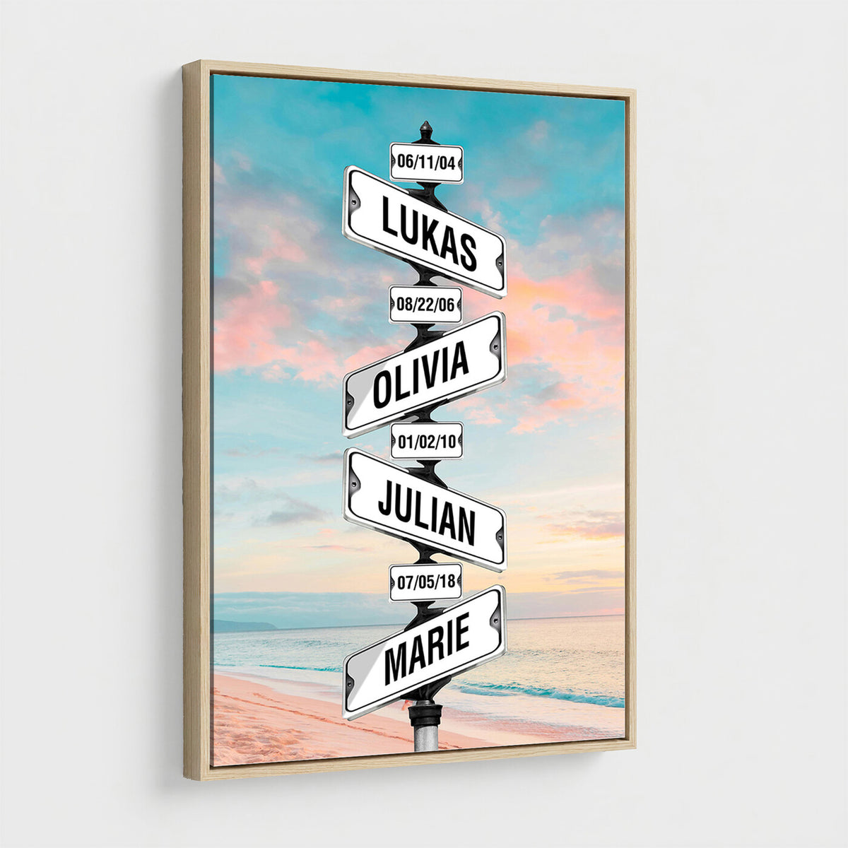 79027171-_Poster-30x20 - Personalized Street Sign Canvas Wall Art, Custom Family Names Signpost Print