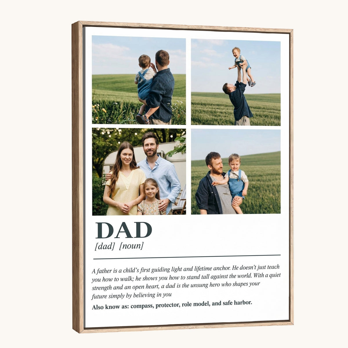 Custom dad definition wall art with photos