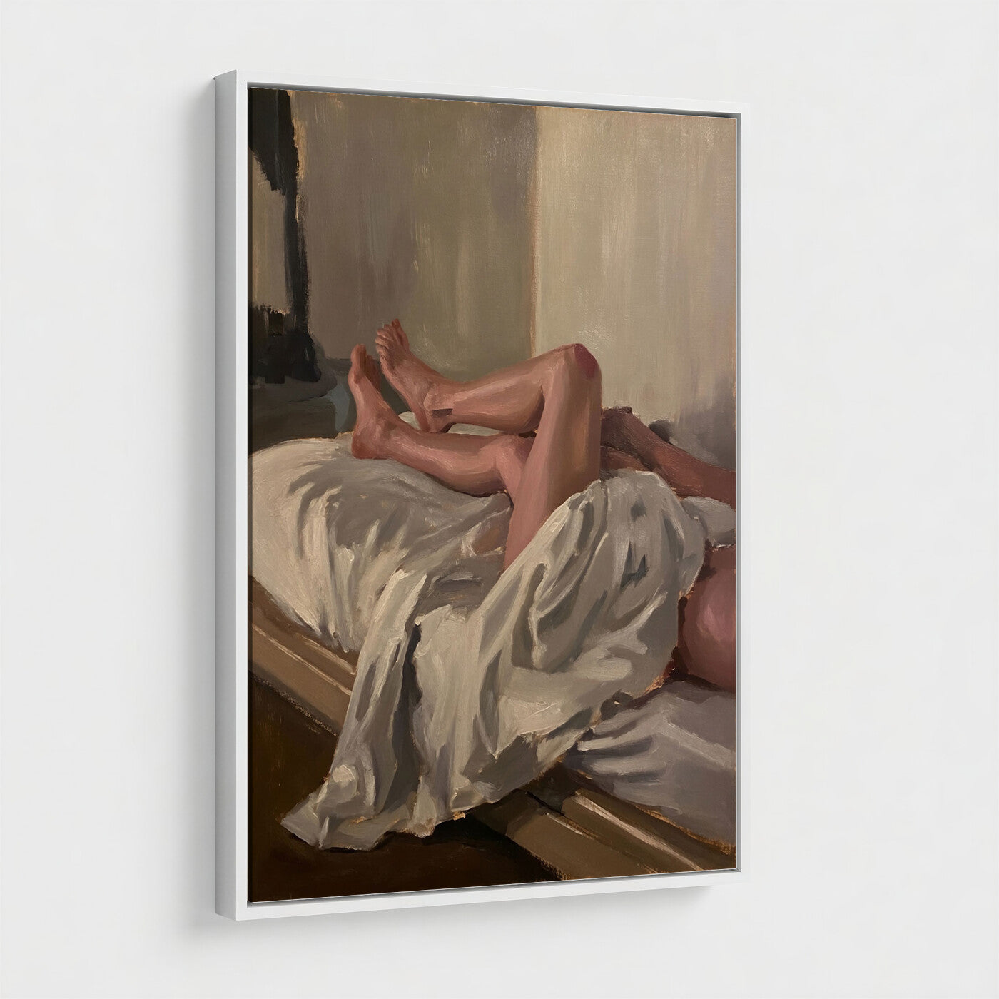 32200836-MGV-CV-24X36 - Gay Love in Bed Wall Art Canvas Print - Mood Impressionist Oil Painting Fine Art