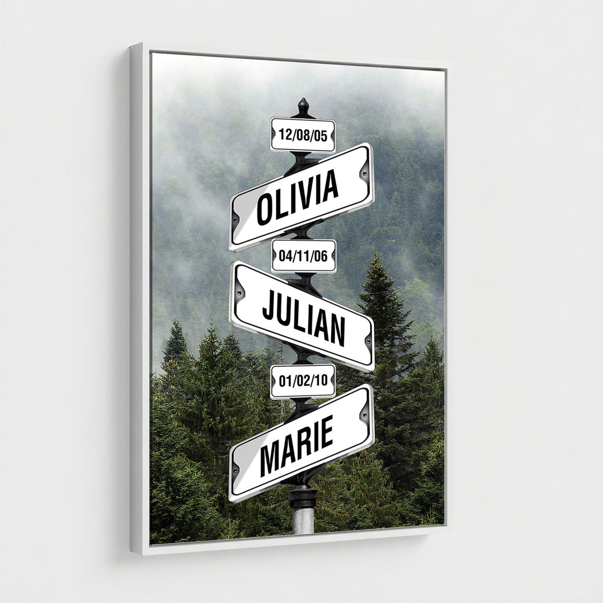 78367502-_Poster-30x20 - Personalized Street Sign Canvas Wall Art, Custom Family Names Signpost Print