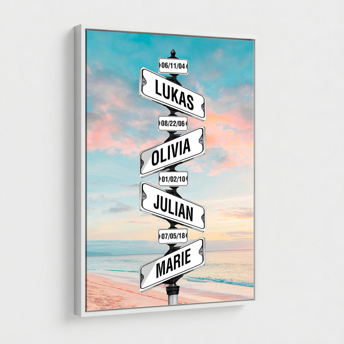 79027171-_Poster-30x20 - Personalized Street Sign Canvas Wall Art, Custom Family Names Signpost Print