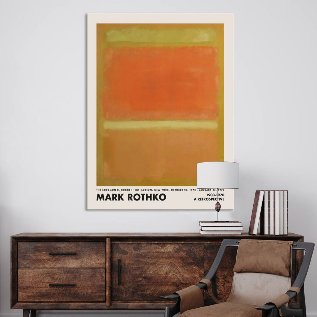 A room featuring Modern Interiors includes a Mark Rothko Canvas Wall Art Print on the wall.