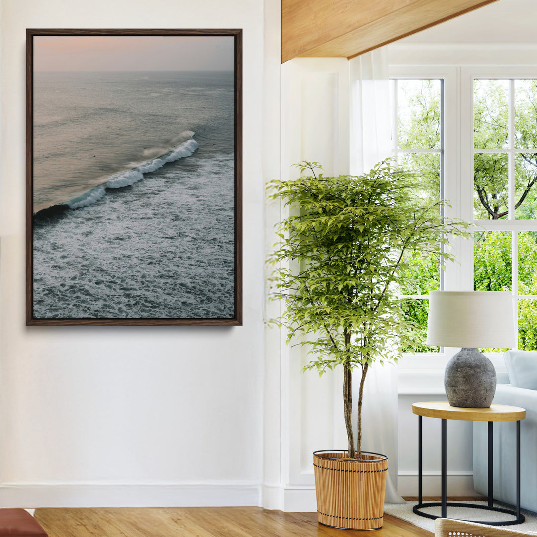 Ocean Waves Wall Art Canvas Print, Framed Coastal Serenity Art Picture Print, Relaxing Ocean Perfect Modern Coastal Decor Artwork