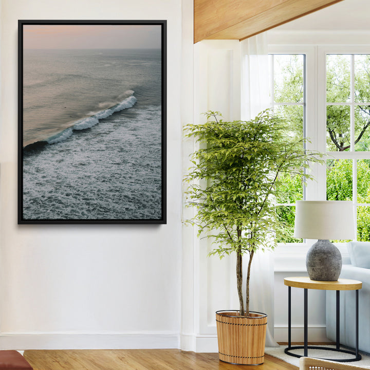 Ocean Waves Wall Art Canvas Print, Framed Coastal Serenity Art Picture Print, Relaxing Ocean Perfect Modern Coastal Decor Artwork