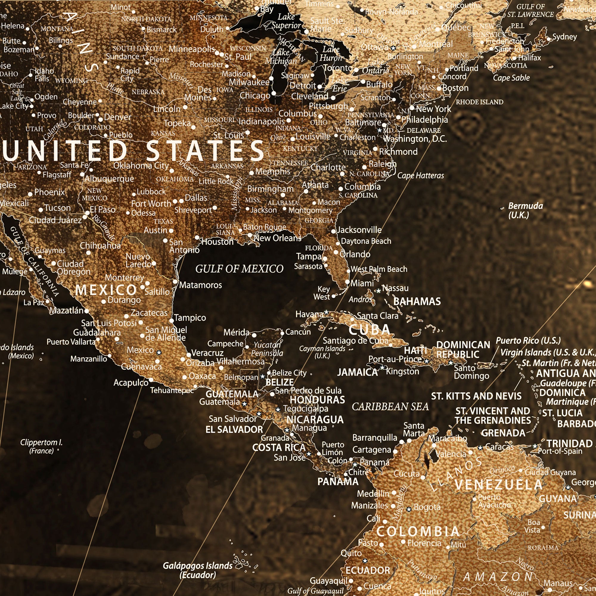 20594960-MGV-CV-36X24-Personalized Family World Map Canvas – Custom Framed Push Pin Travel Tracker, Modern Adventure Wall Art for Home, Office