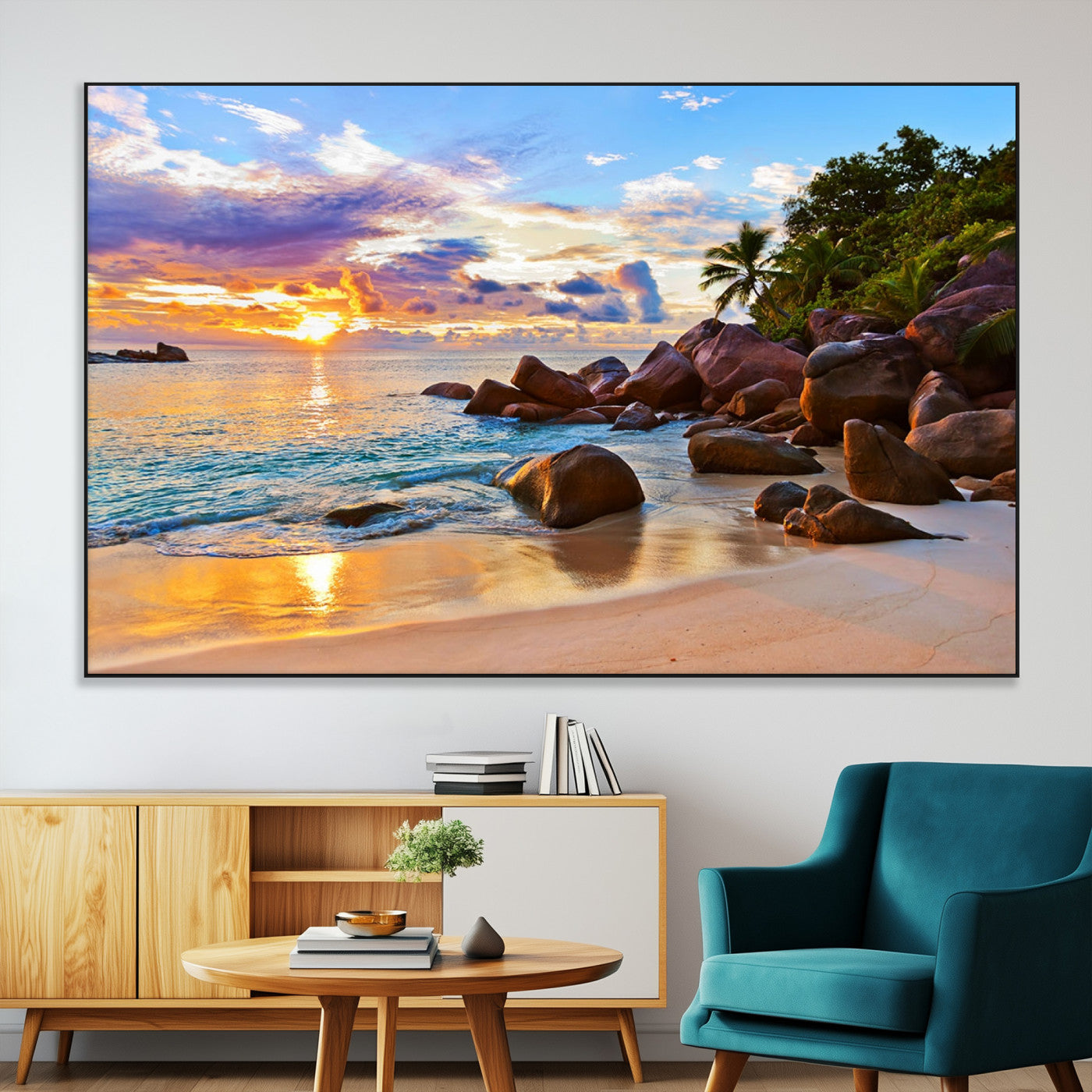SEG-FC-51X34_Oversize - Tropical Island Beach Sunset Canvas Print