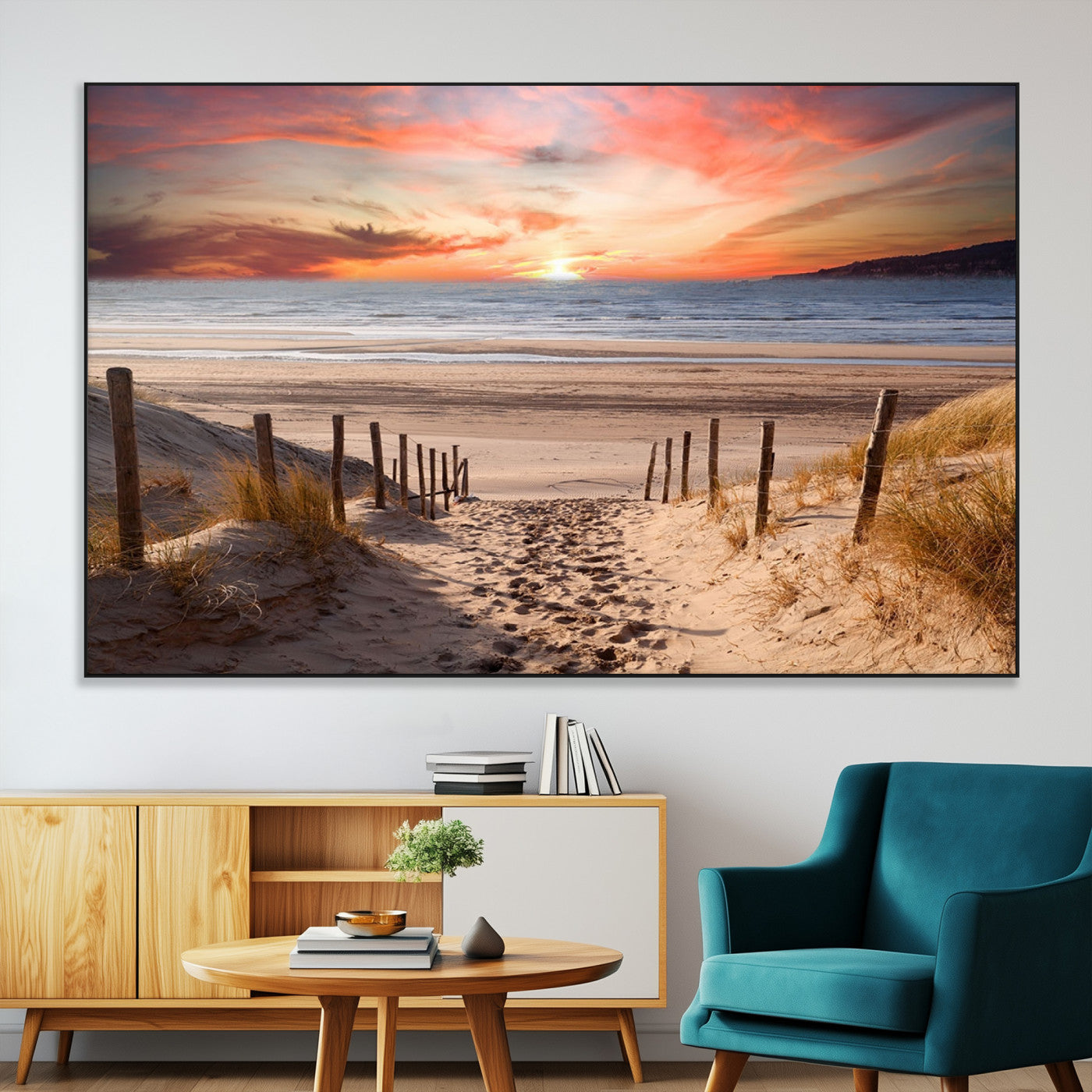 SEG-FC-51X34_Oversize - Sunset on the Sea Wall Art Canvas Print
