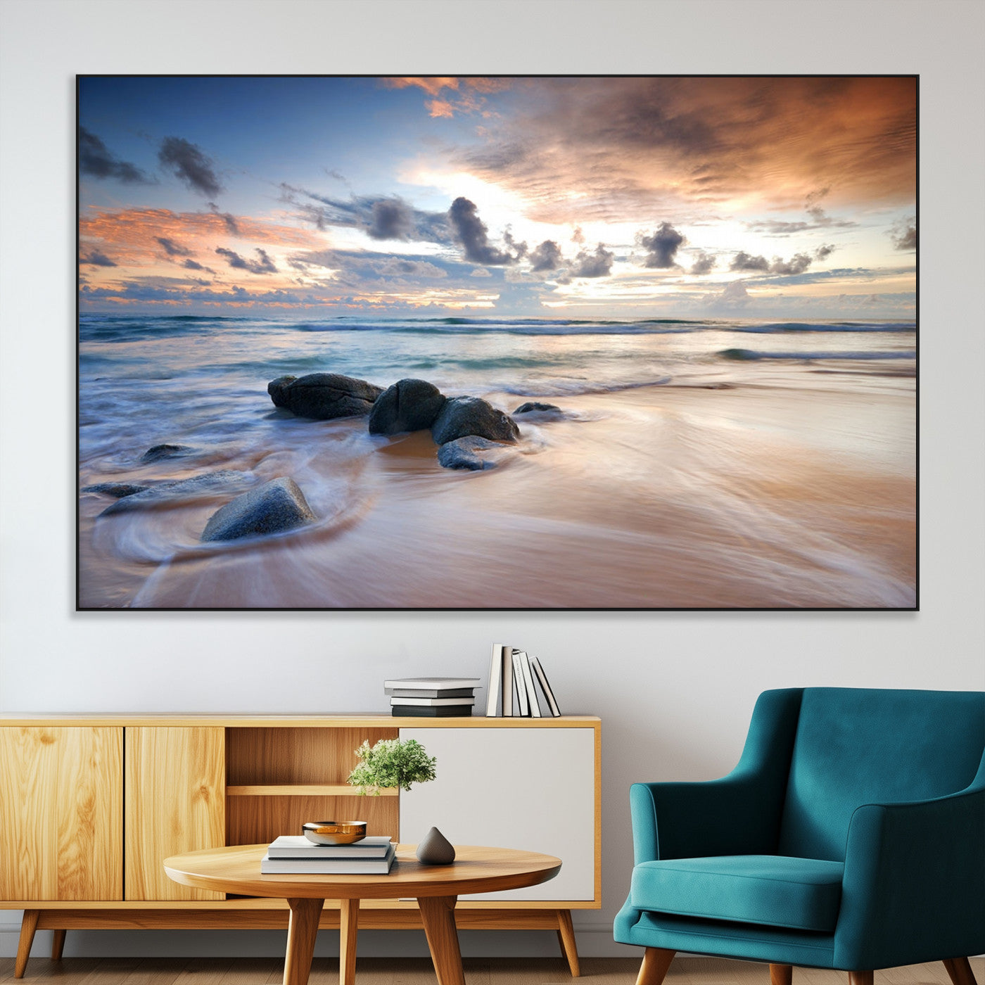 SEG-FC-51X34_Oversize - Serene Weather On The Beach Wall Art Canvas Print