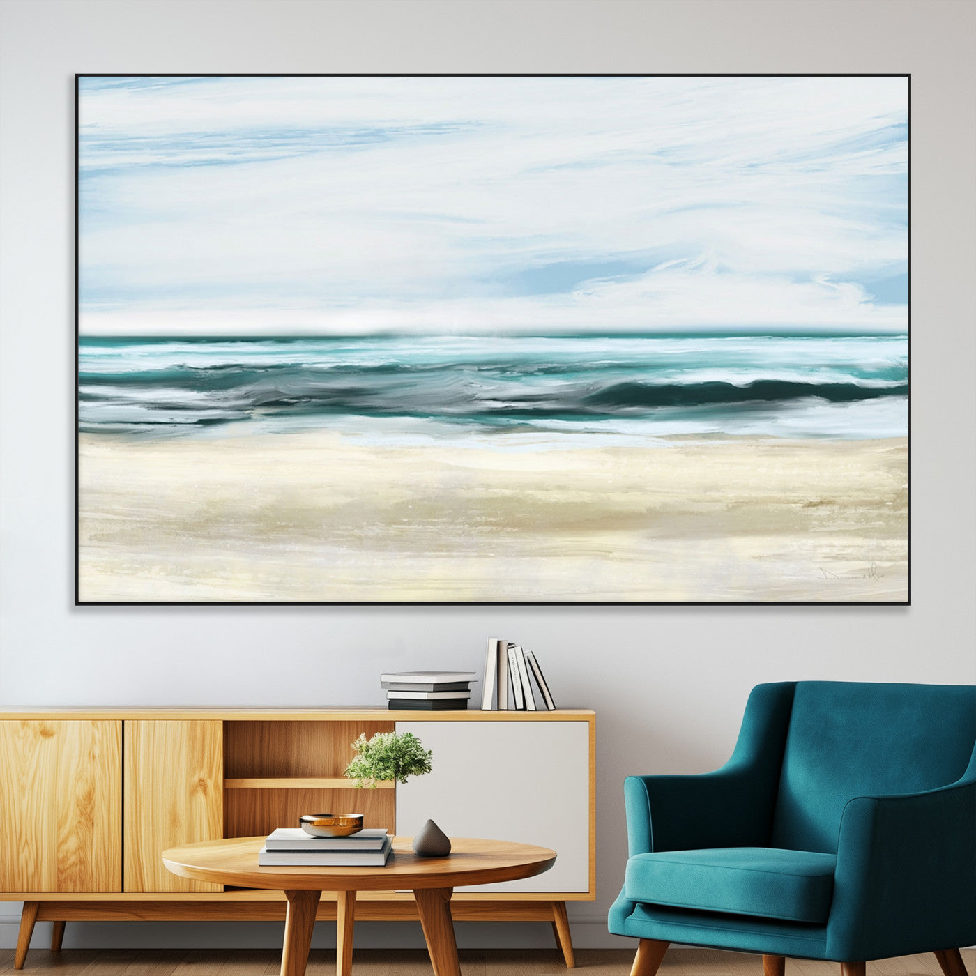 -Ocean Abstract Wall Art Canvas Print