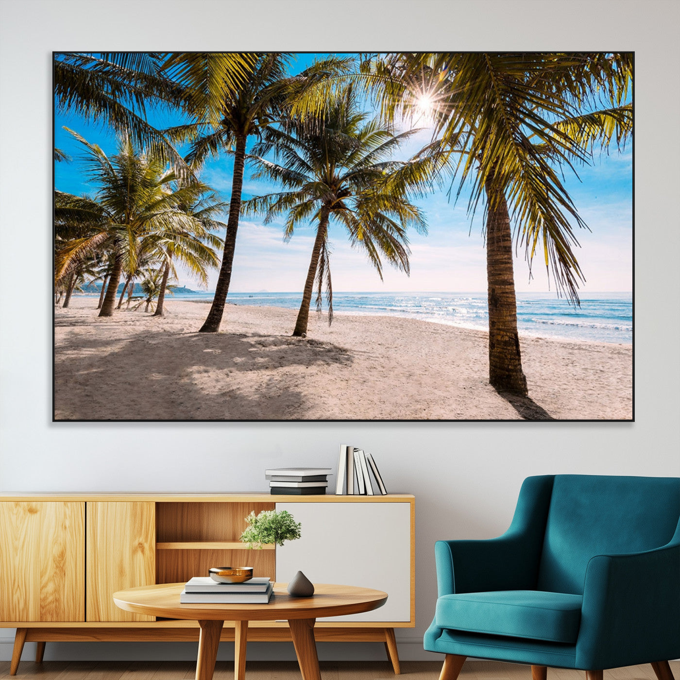 -Palm Beach Tropical Island Wall Art Canvas Print