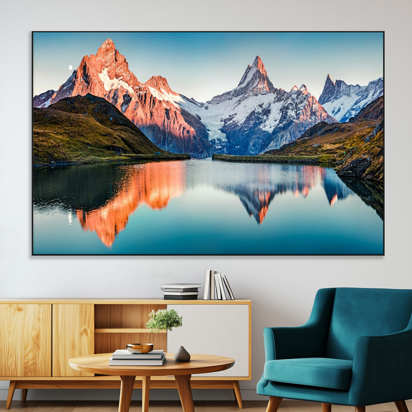 SEG-FC-51X34_Oversize - Landscape Mountain and Lake View Wall Art Canvas Print