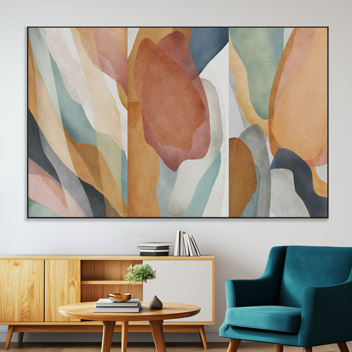 SEG-FC-51X34_Oversize - Boho Wall Art Canvas Print Set, Watercolor Boho Wall Art Canvas