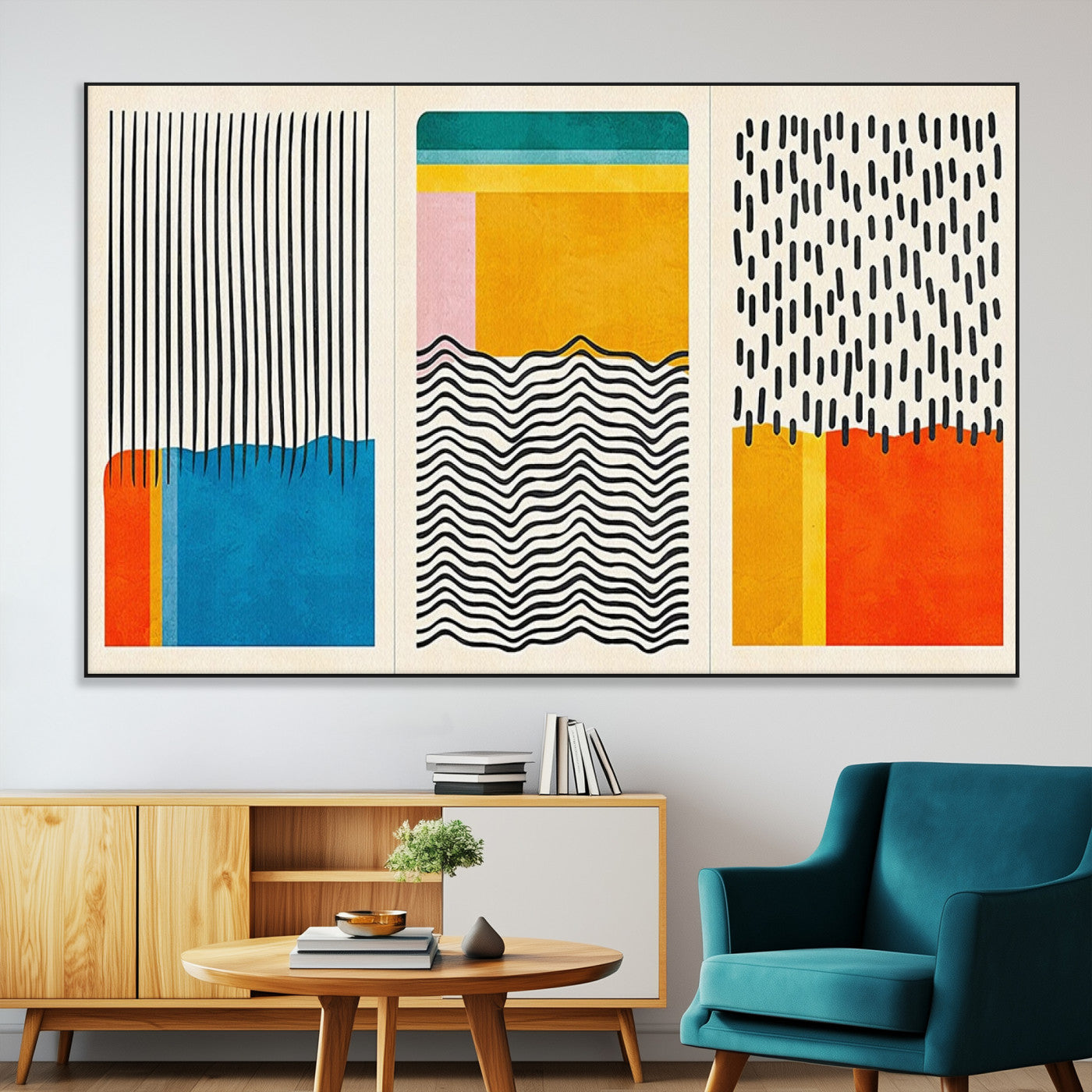 SEG-FC-51X34_Oversize - Canvas Print Wall Art Abstract Illustrs Art Boho, Framed Abstract Boho Art