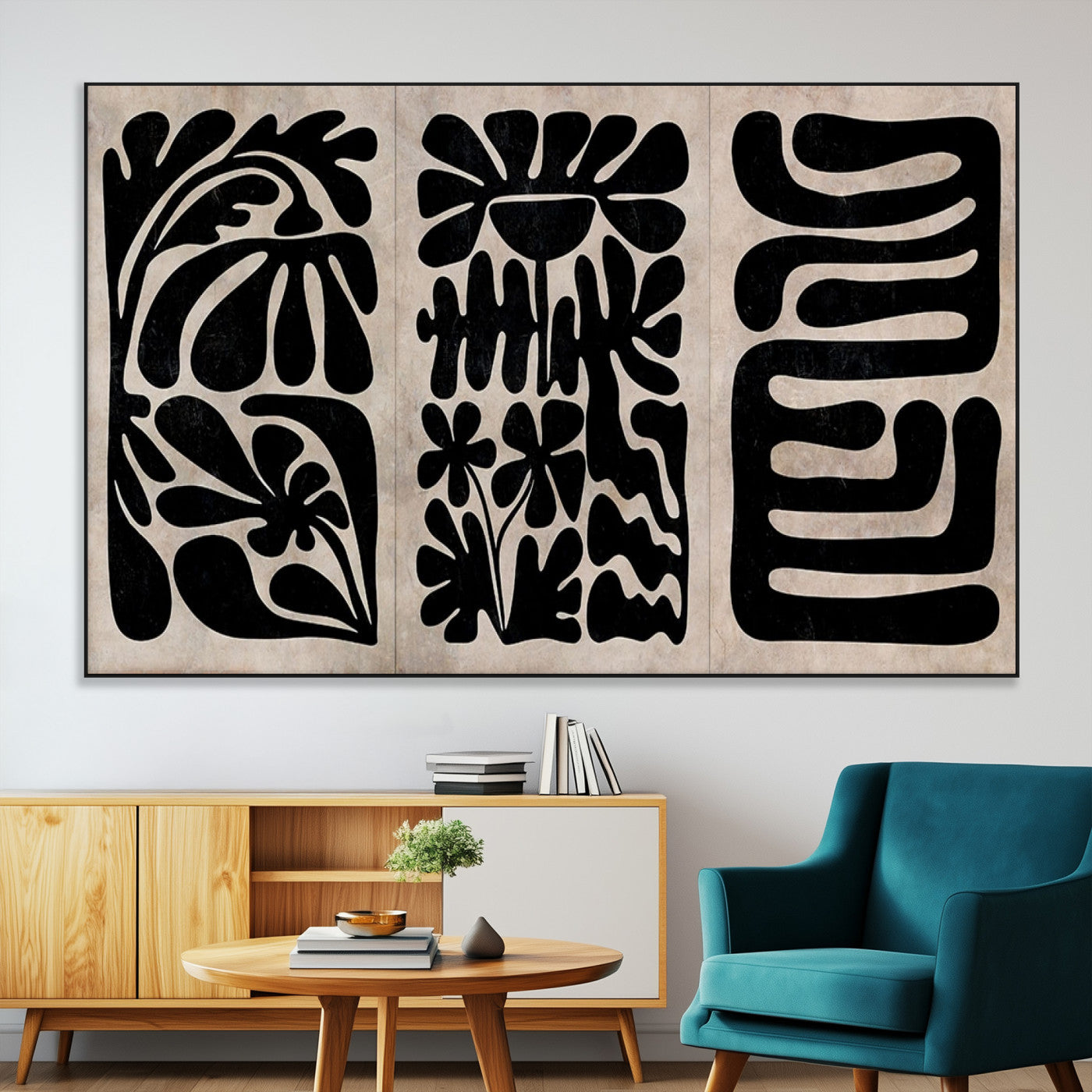 SEG-FC-51X34_Oversize - Canvas Print Wall Art Abstract Art Boho, Framed Boho Art Canvas Print