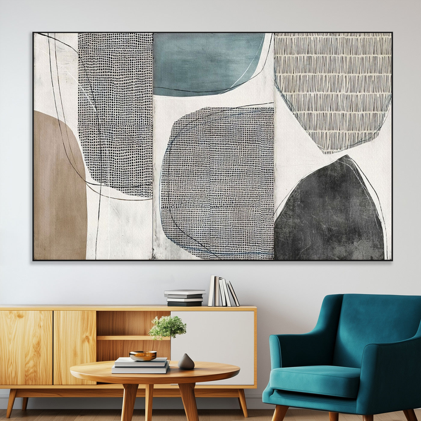 SEG-FC-51X34_Oversize - Canvas Print Wall Art Abstract Art Boho, Framed Boho Decor Canvas Print