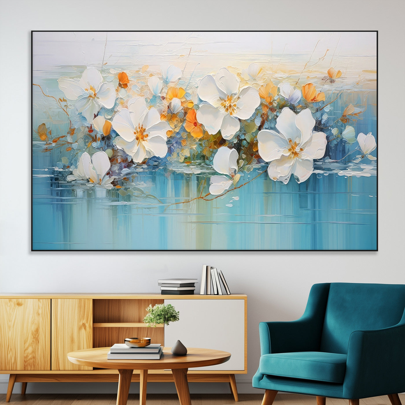 SEG-FC-51X34_Oversize - Abstract Flower Wall Art Canvas Print