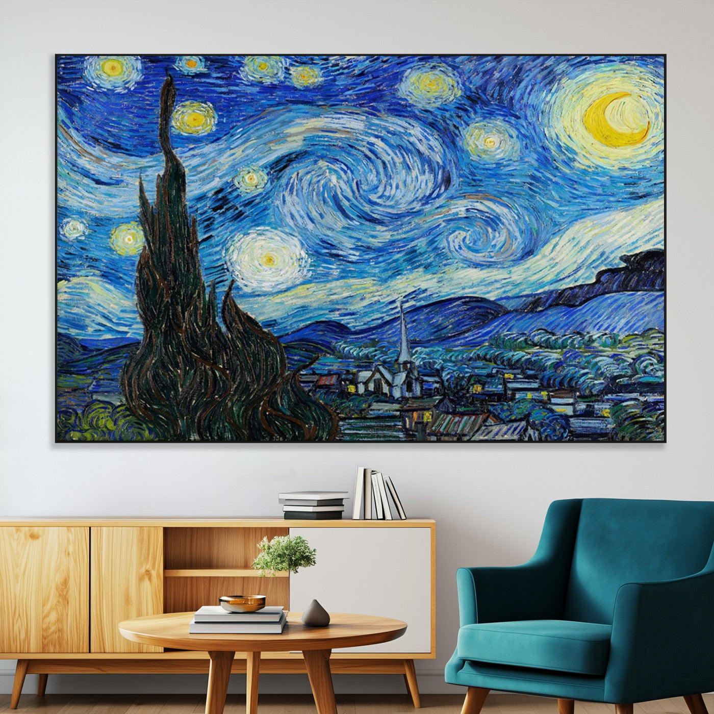 SEG-FC-51X34_Oversize - Vincent Van Gogh The Starry Night Abstract Wall Art Canvas Print