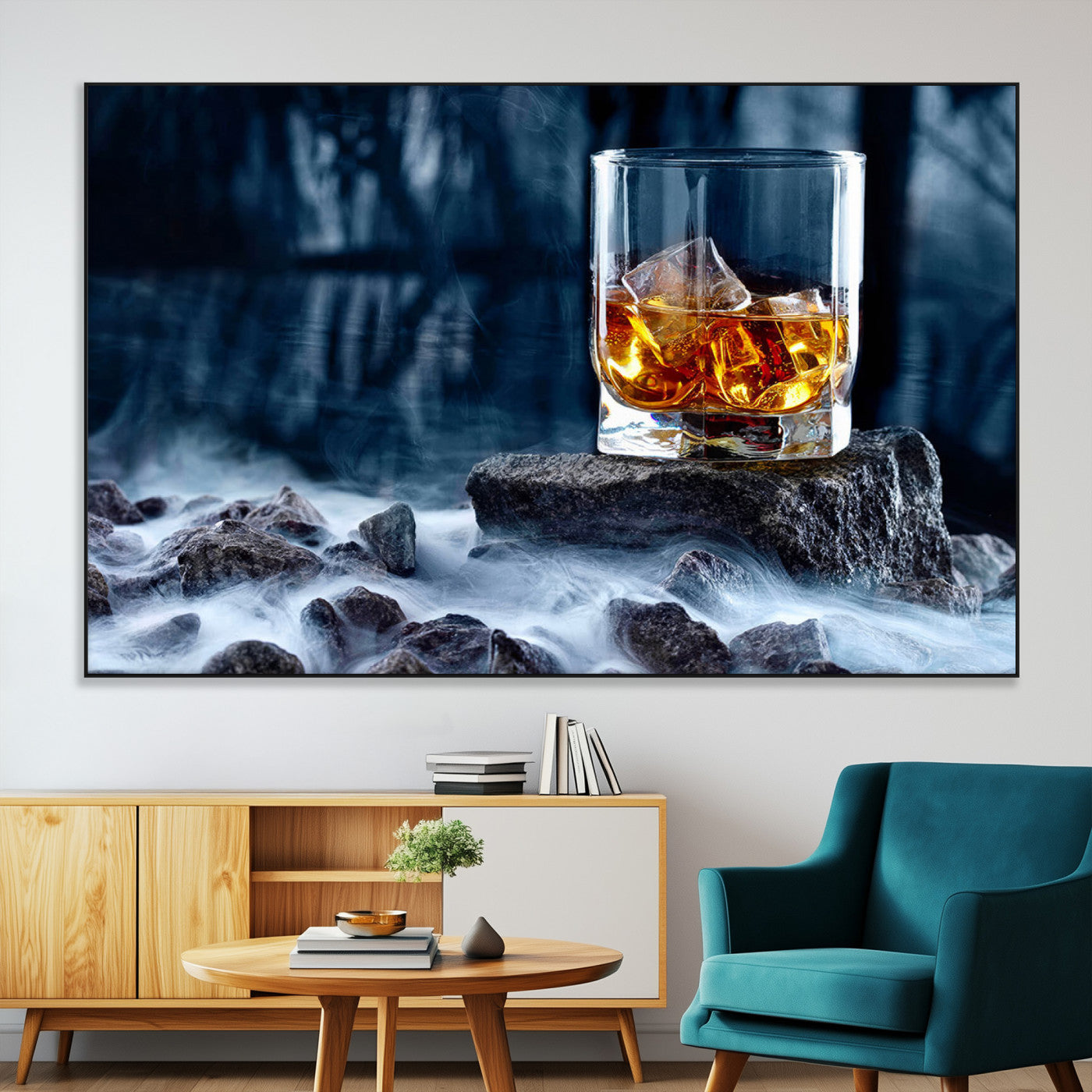 SEG-FC-51X34_Oversize - Whiskey Ice Wall Art Canvas Print