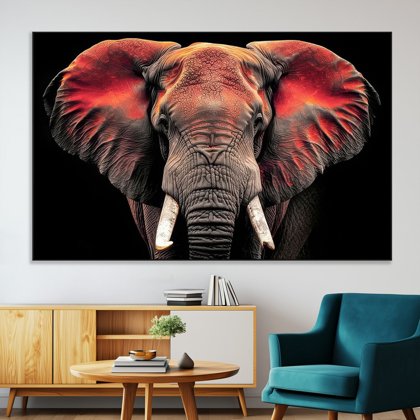 -Elephant Wall Art Canvas Print