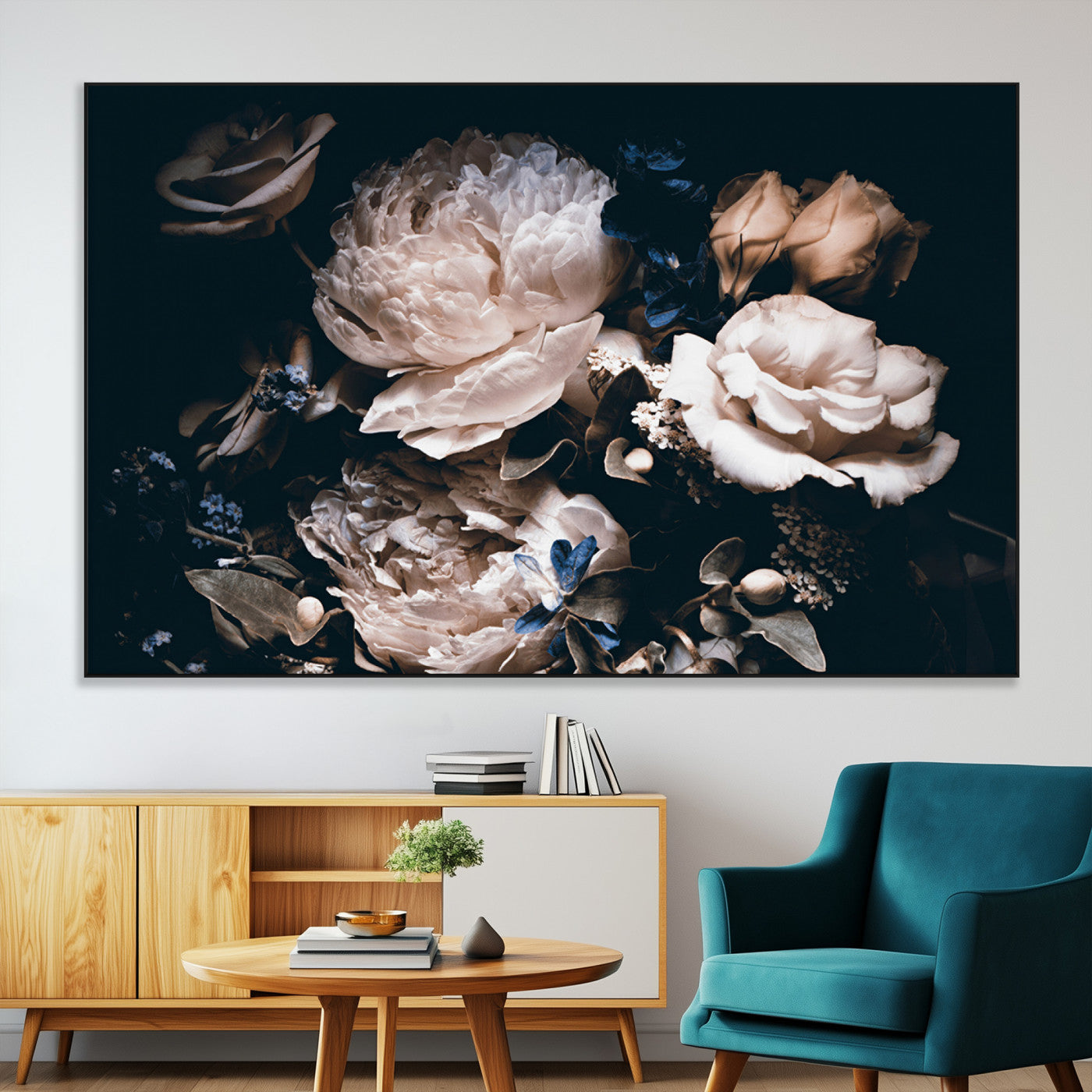 SEG-FC-51X34_Oversize - Pink Peonies Flowers Large Canvas Art Print