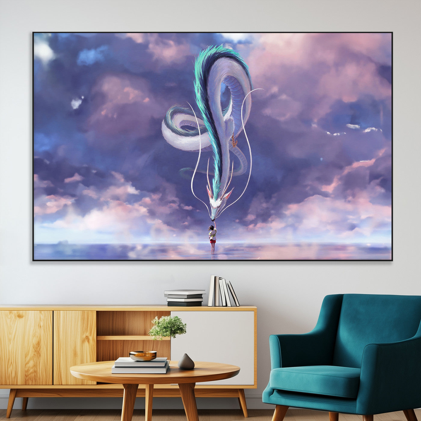 SEG-FC-51X34_Oversize - Spirited Away Haku and Chihiro Poster - Anime Lover - Hayao Miyazaki - Studio Ghibli Poster - Anime