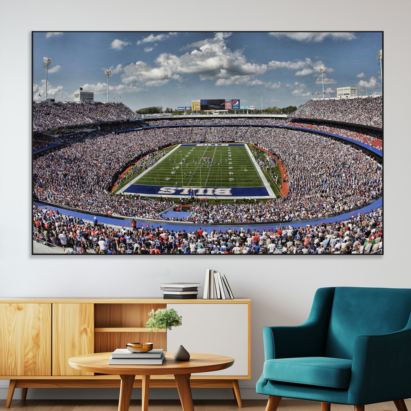 SEG-FC-51X34_Oversize - Buffalo Bills Highmark Stadium Wall Art Canvas Print - Bills Stadium Game Day Triple Canvas Wall Art