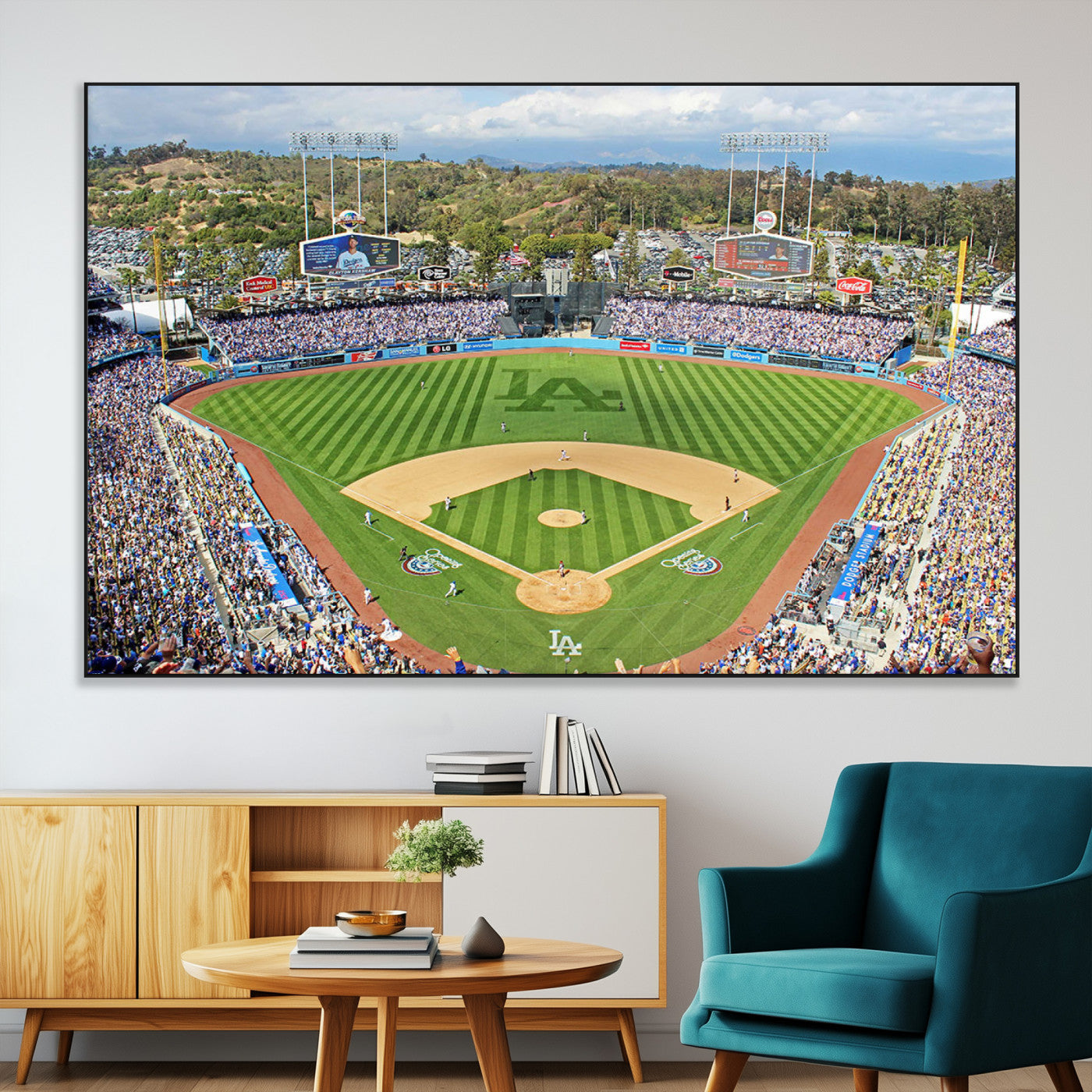 -Citi Field Wall Art Print | 3-Panel New York Mets Baseball Stadium Canvas Print | Framed Sports