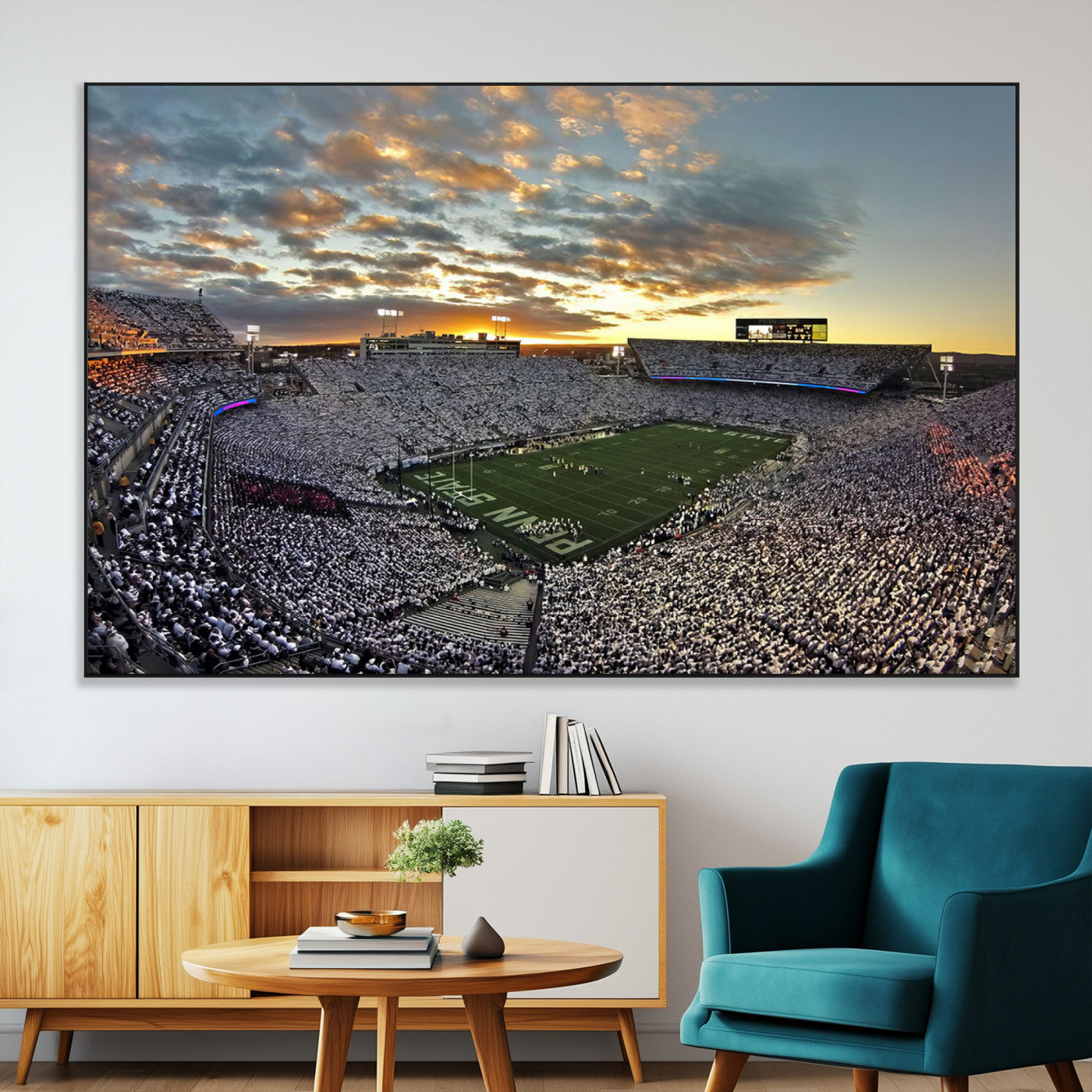 SEG-FC-51X34_Oversize - Beaver Stadium Wall Art - Penn State Stadium Wall Art | Penn Nittany Lions Football Match for Sport