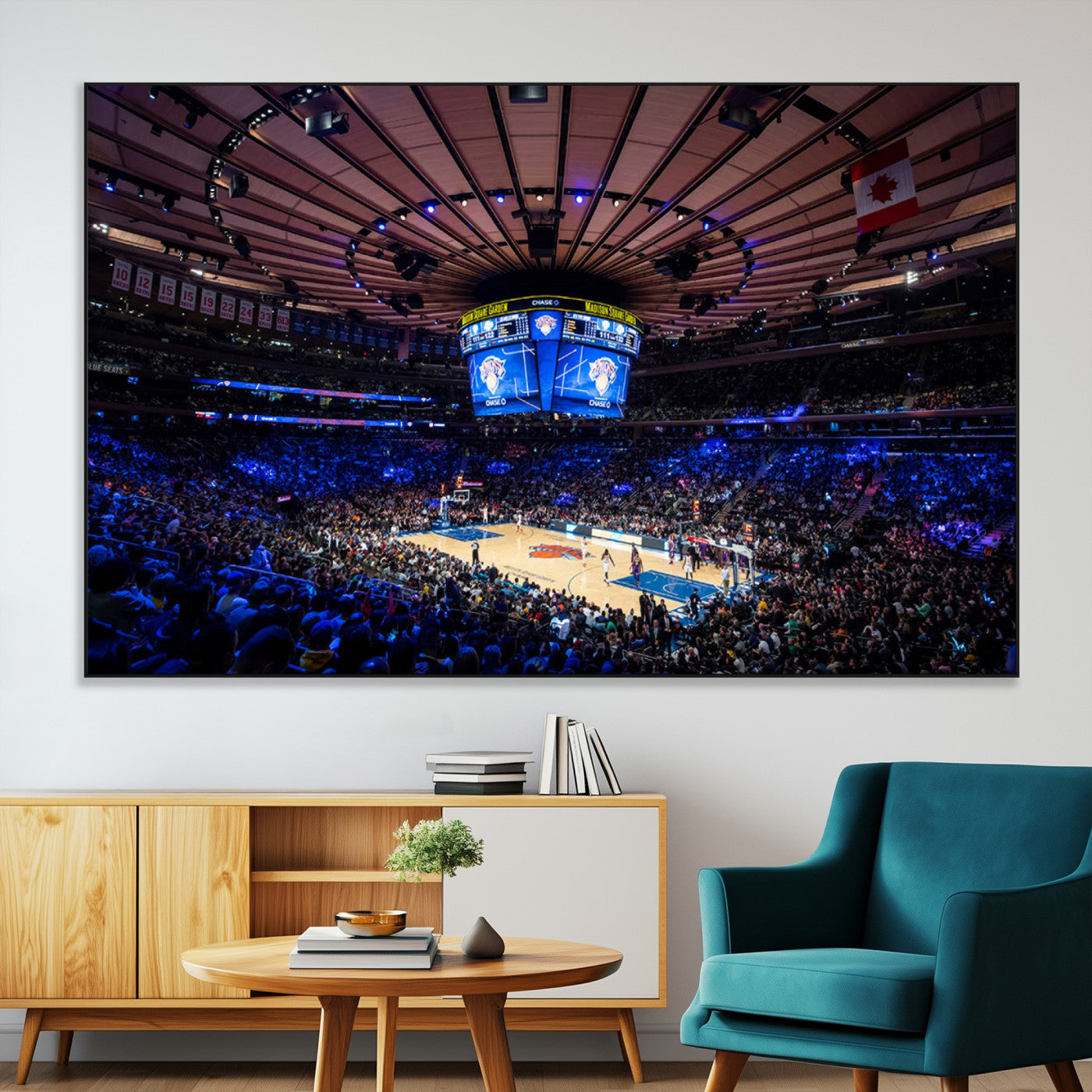 SEG-FC-51X34_Oversize - Madison Square Garden Basketball Print Canvas- Madison Square Garden Basketball Game Triple Canvas