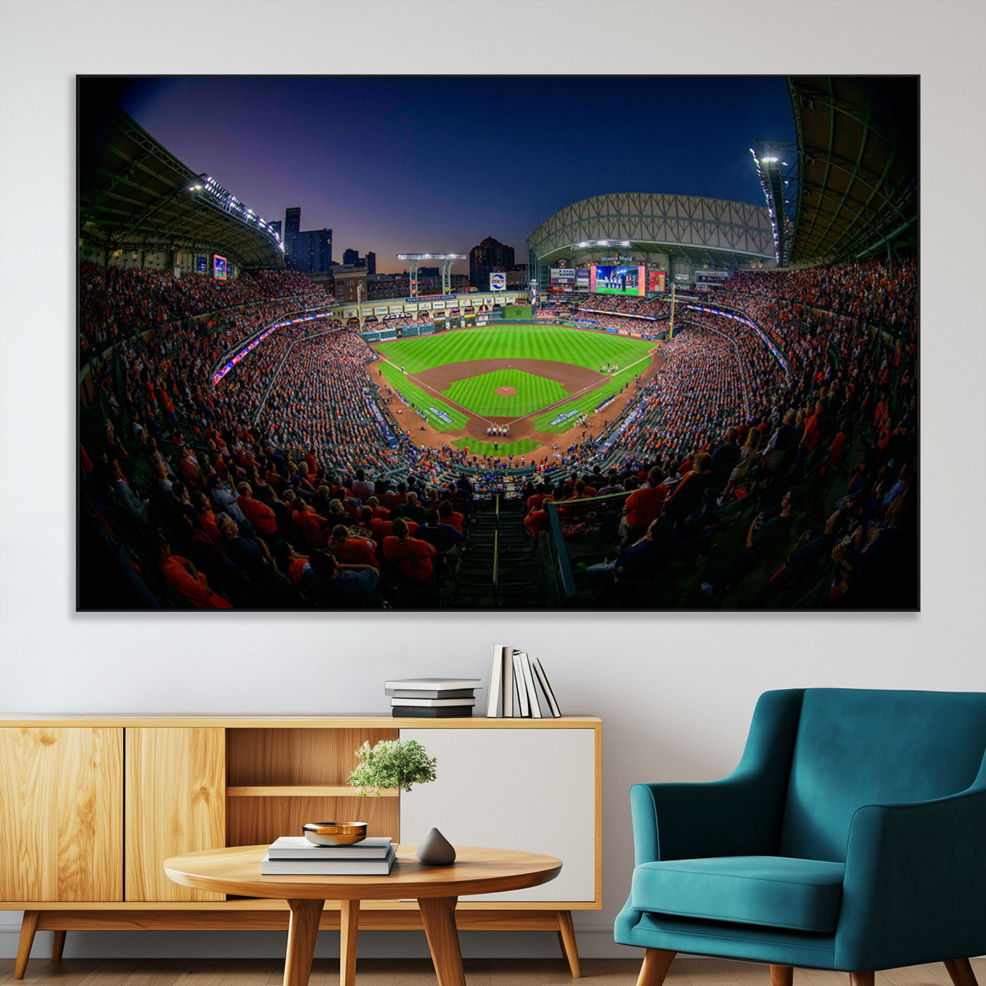 SEG-FC-51X34_Oversize - Houston Astros Baseball Print Canvas - Houston Minute Maid Park Stadium Wall Art Canvas Print