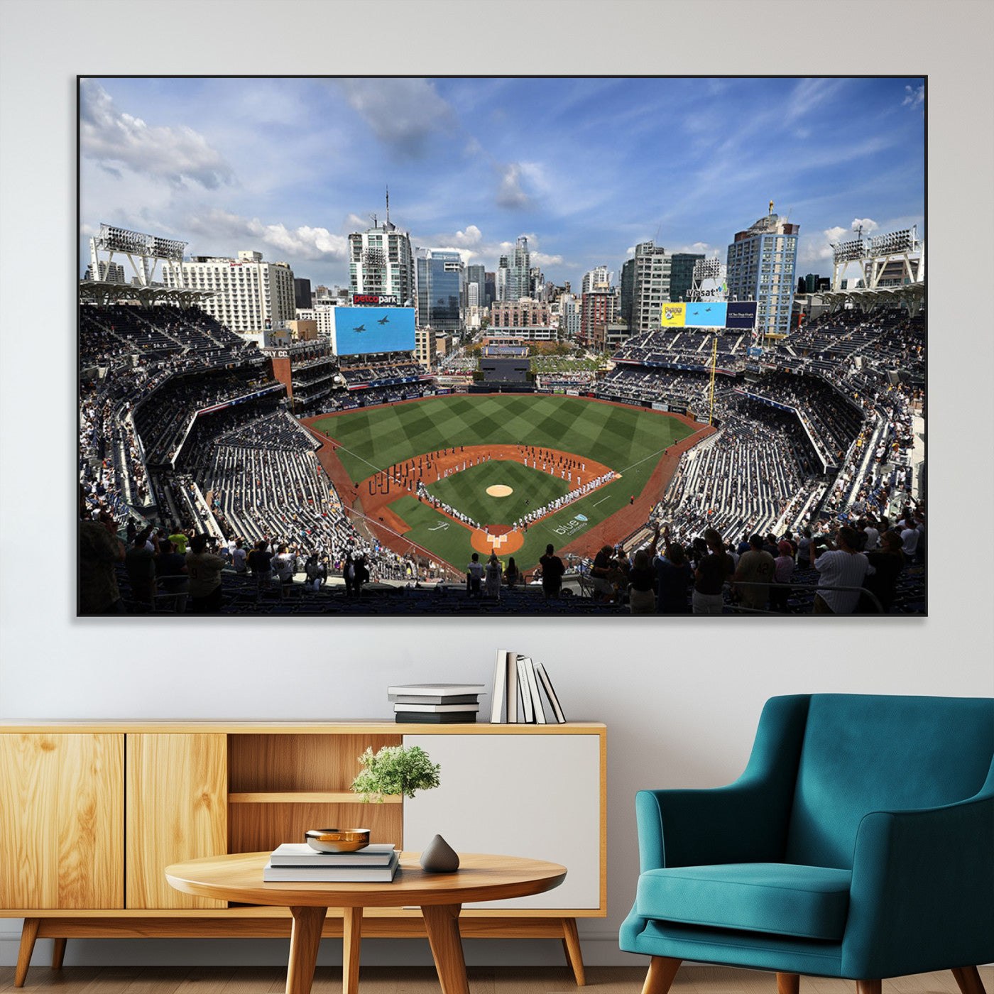 SEG-FC-51X34_Oversize - San Diego Padres Baseball Team Print - Petco Park Stadium Wall Art Canvas Print