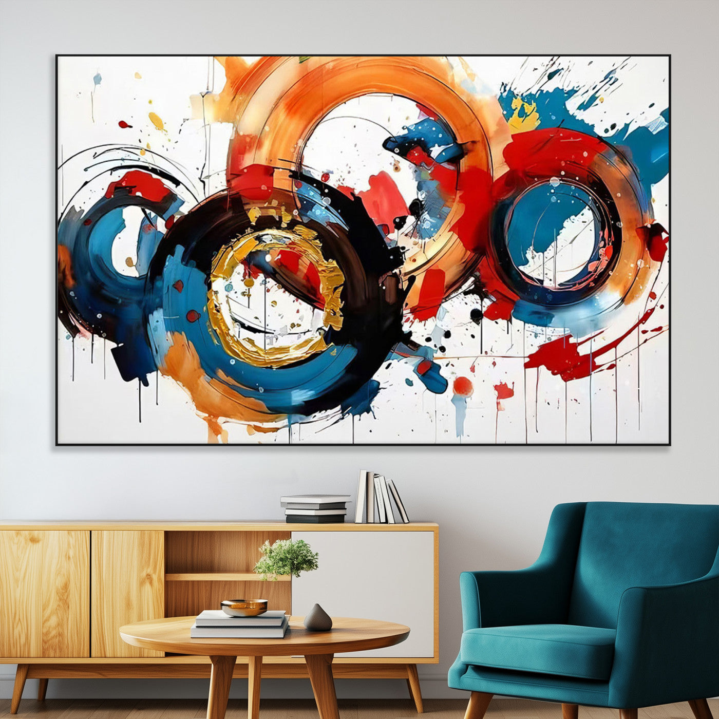 SEG-FC-51X34_Oversize - Abstract Wall Art, Rings Wall Art Canvas Print