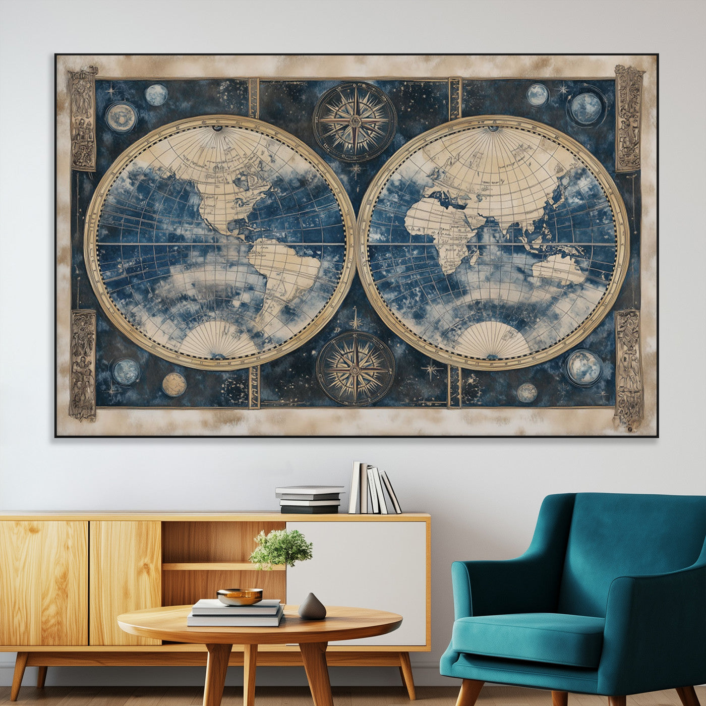 SEG-FC-51X34_Oversize - World Map Canvas Print