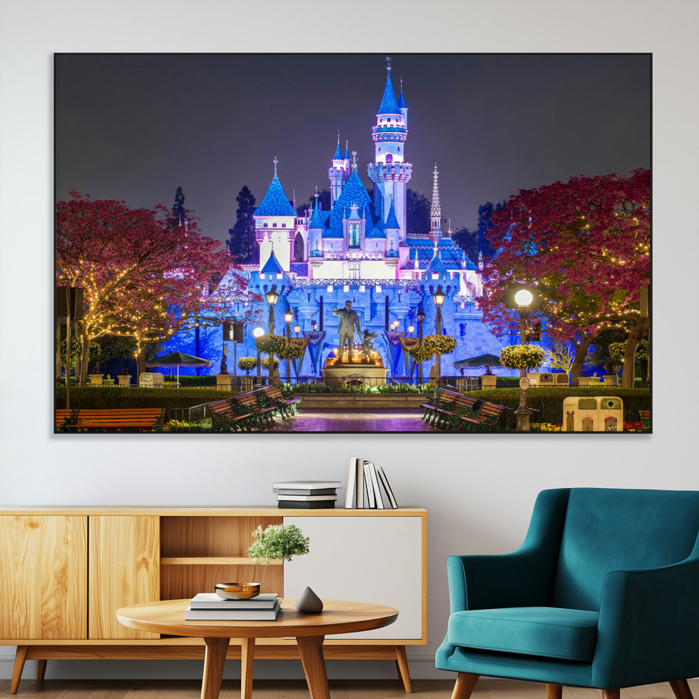 66710-MGV-CV-36X24-Large Disney Castle Wall Art Canvas Print - Magic Kingdom Kids Room Decoration Disney World