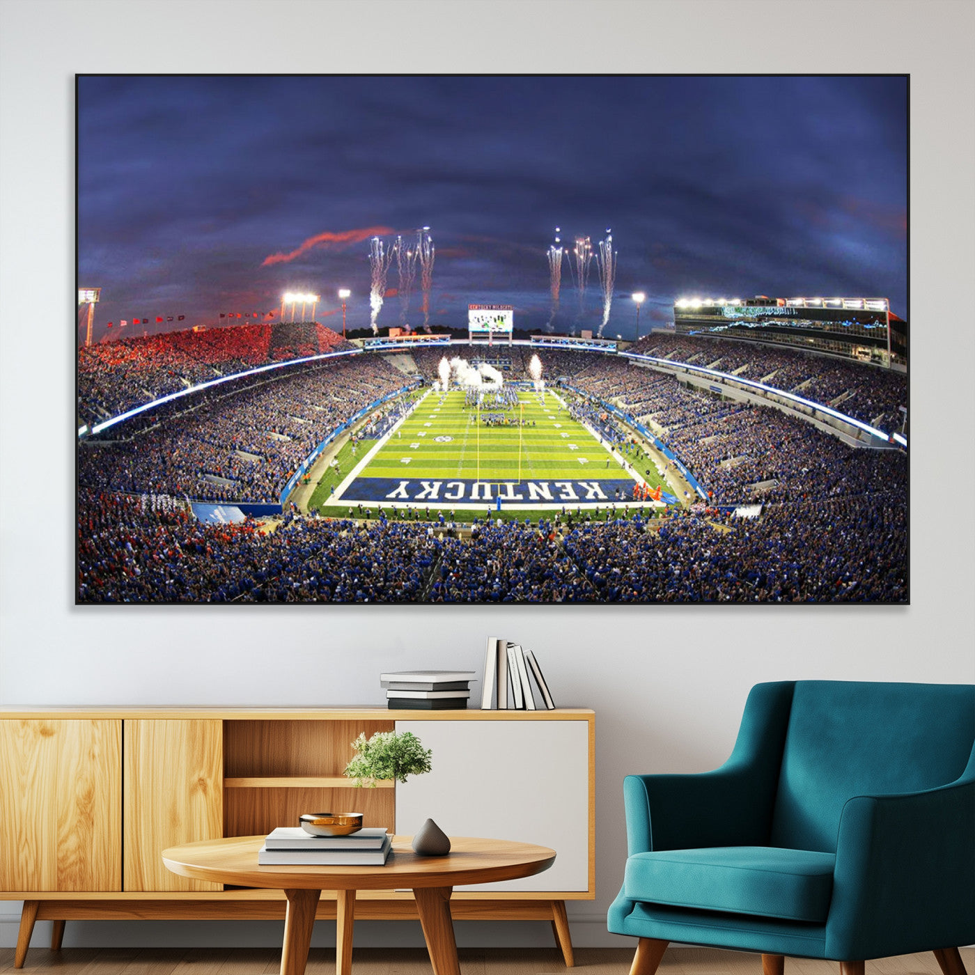 SEG-FC-51X34_Oversize - Kroger Field Canvas Wall Art - Kentucky Stadium Wall Art Print - Sunset Football Stadium Wall Decor
