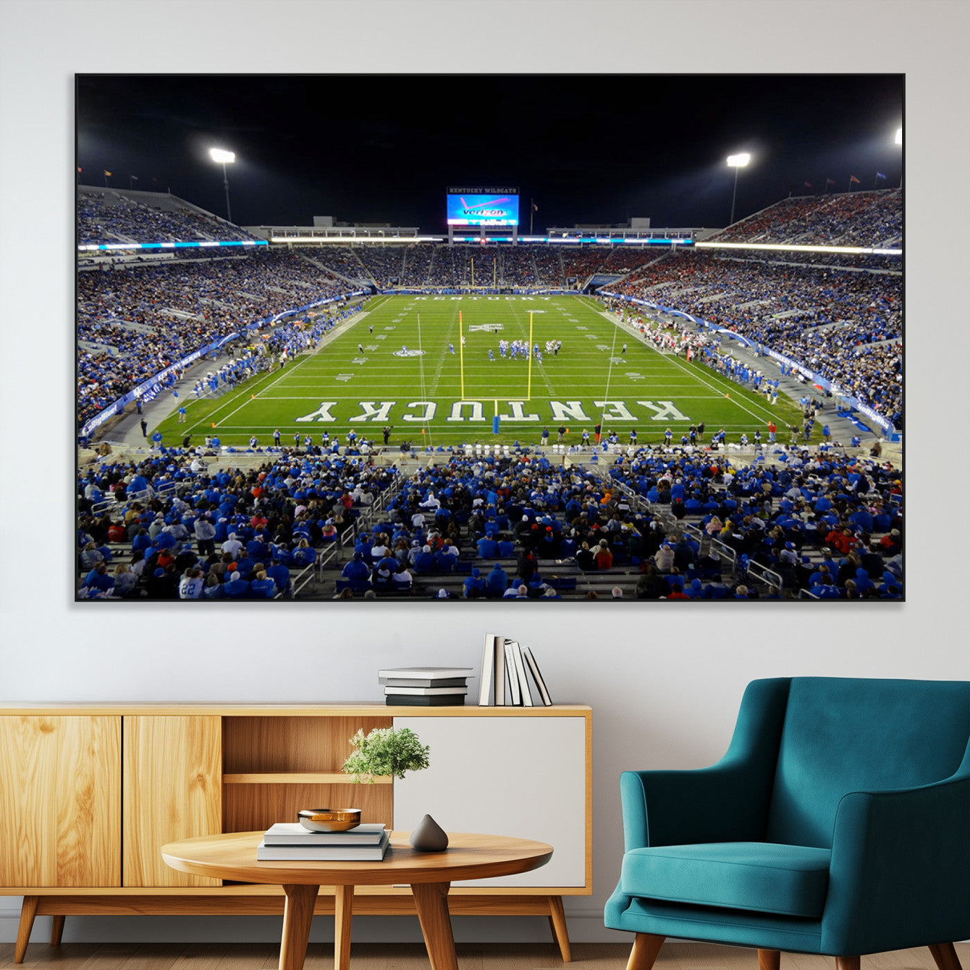SEG-FC-51X34_Oversize - Kroger Field Canvas Wall Art - Kentucky Stadium Wall Art Print - Sunset Football Stadium Wall Decor