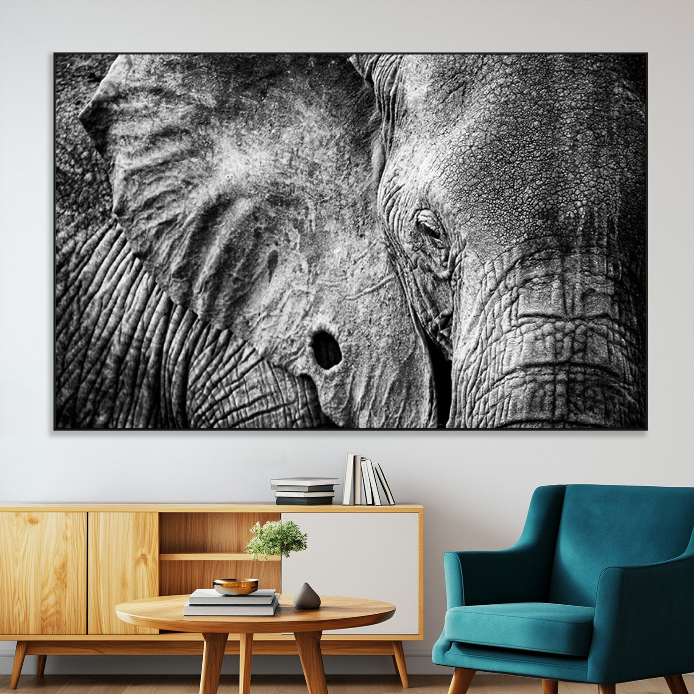 SEG-FC-51X34_Oversize - Wild Old Elephant Wall Art Canvas Print