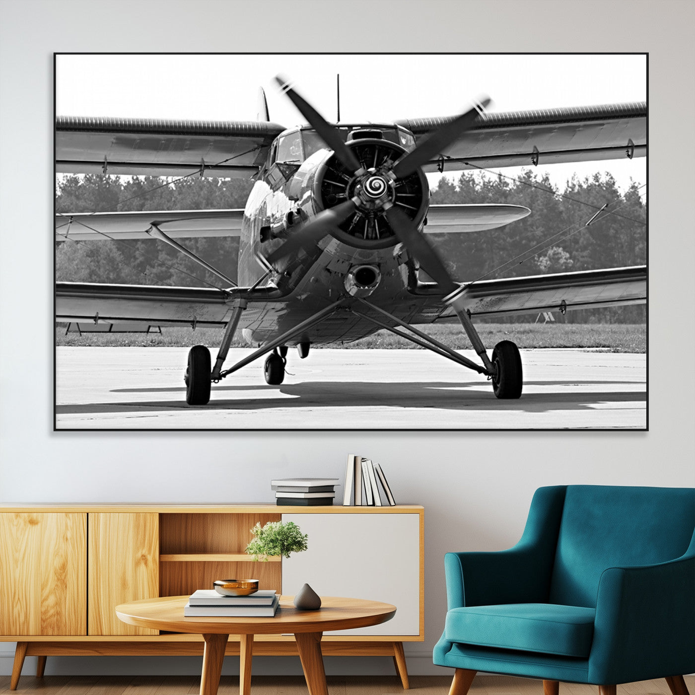 SEG-FC-51X34_Oversize - Wall Art Old War Plane Canvas Print
