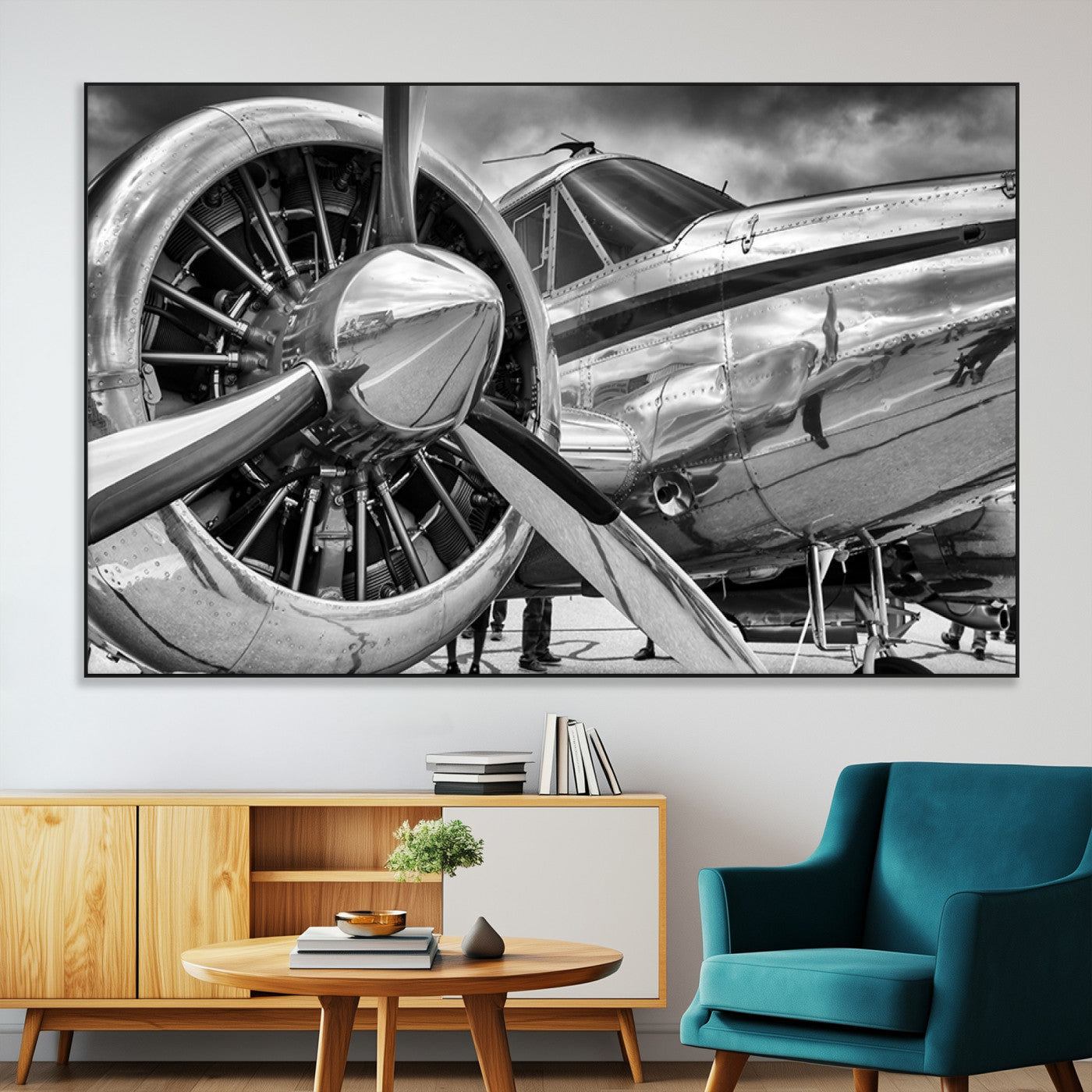SEG-FC-51X34_Oversize - Vintage Antique Airplane Wall Art Canvas Print
