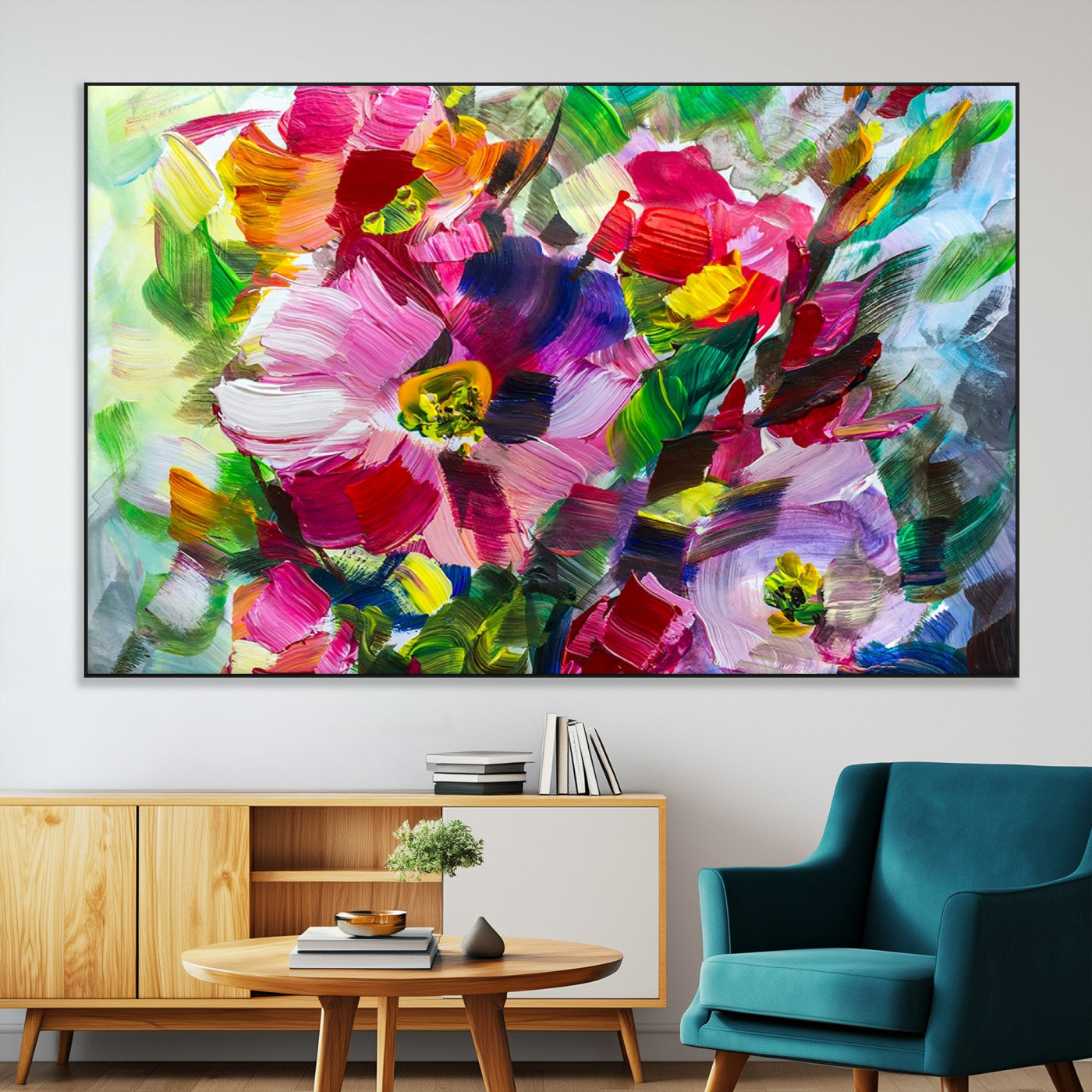 SEG-FC-51X34_Oversize - Oil Flower Abstract Canvas Print