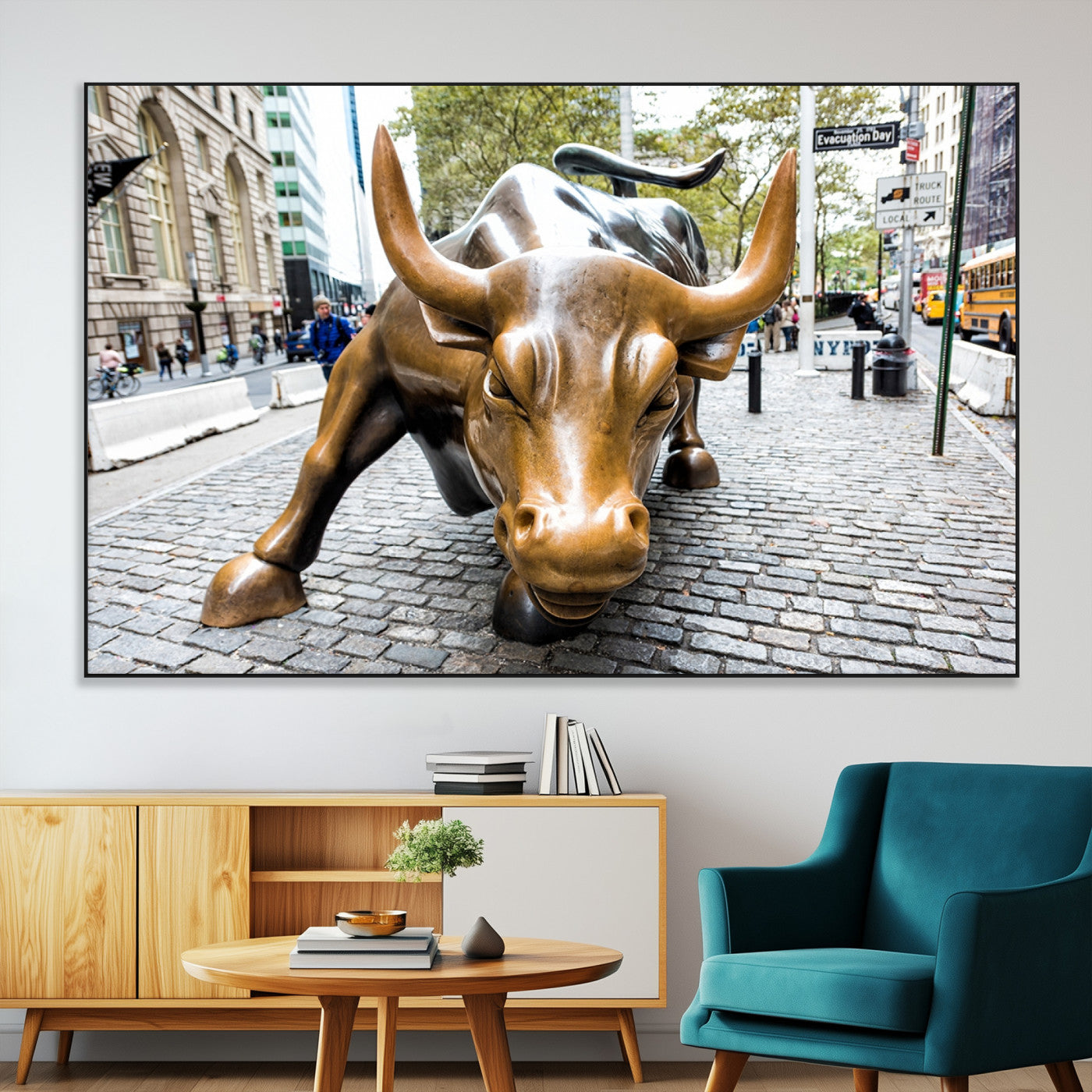 SEG-FC-51X34_Oversize - Charging Bull Wall Art Canvas Print
