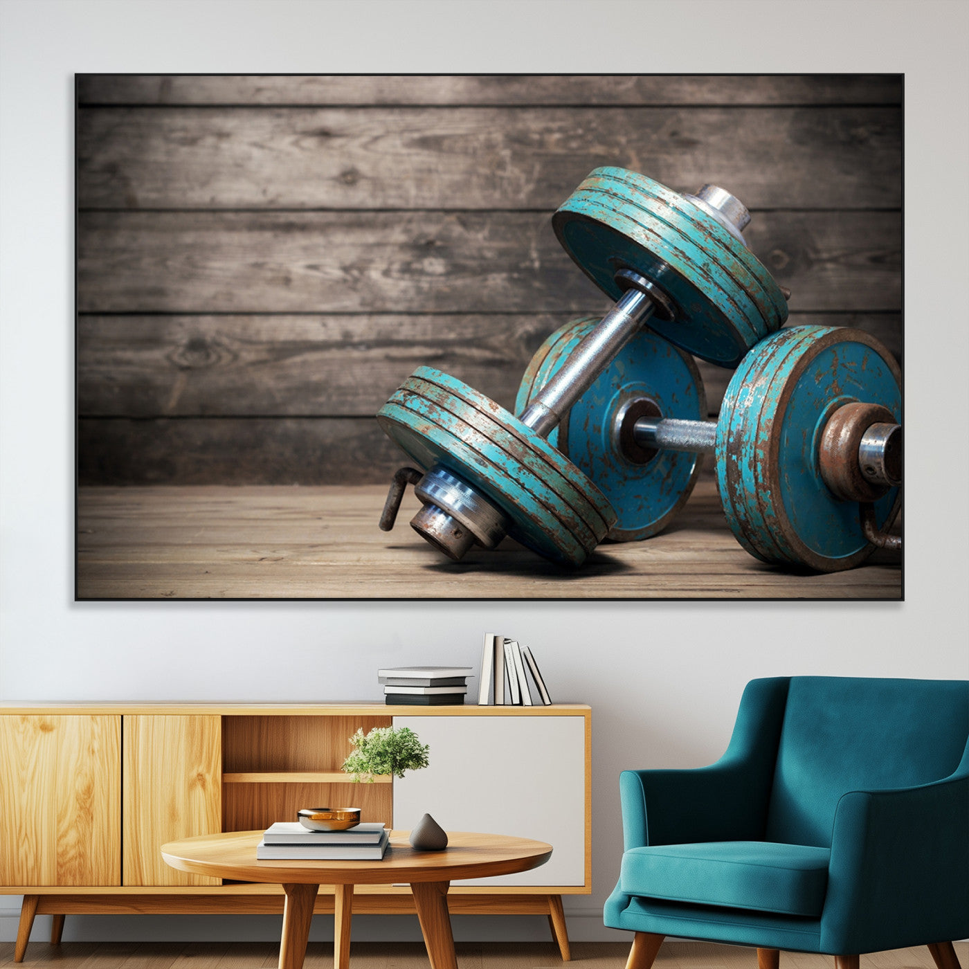 SEG-FC-51X34_Oversize - Dambell and Sport Wall Art Canvas Print