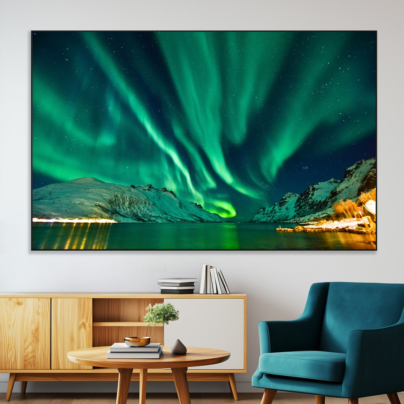 SEG-FC-51X34_Oversize - Northern Lights Wall Art Canvas Print