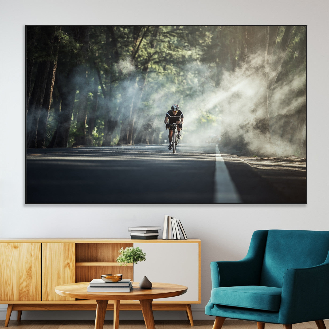 SEG-FC-51X34_Oversize - Cycling Road Bike in the Morning, Cycling Road Bike Canvas Print