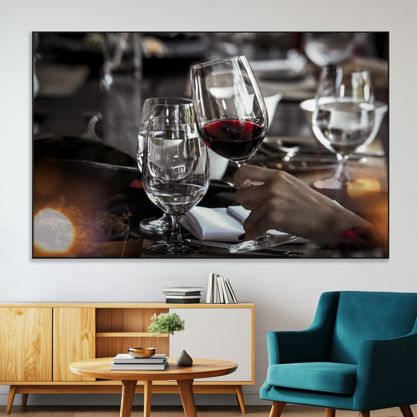 SEG-FC-51X34_Oversize - Red Wine and Glass Canvas Print