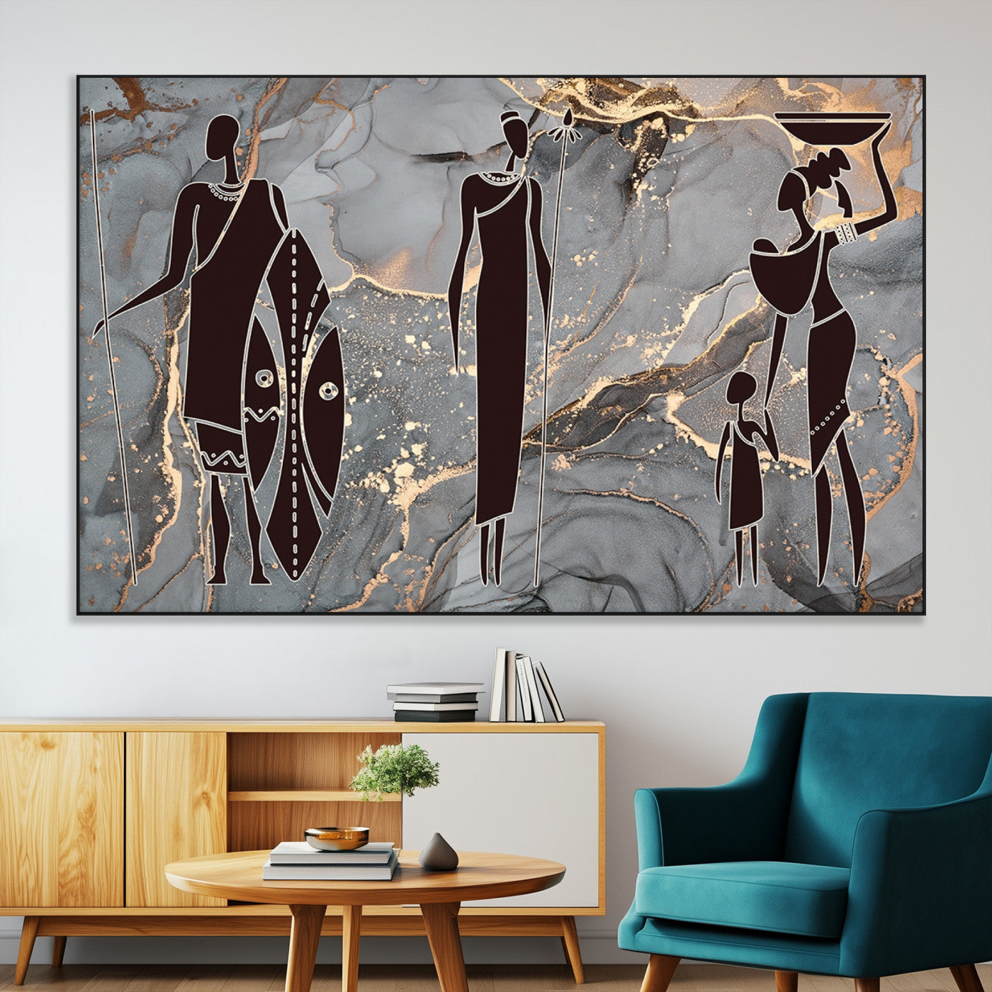 SEG-FC-51X34_Oversize - African American Wall Art African Women Painting Canvas Print